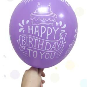 Балони "HAPPY BIRTHDAY TO YOU" - латекс лилав