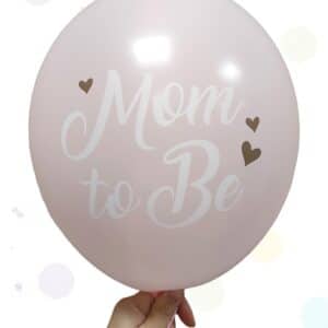 Балони "MOM TO BE" - латекс светло розово