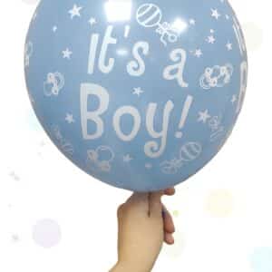 Балони "IT'S A BOY" - латекс светло син
