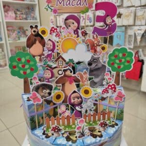Картонена торта Маша и мечокът