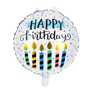 Фолиев балон - Happy Birthday Свещи
