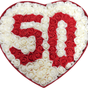 Кутия със сапунени рози за Юбилей 50 г.