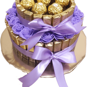 Торта от шоколадови бонбони Mersi и Ferrero Rocher