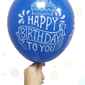 Балони "HAPPY BIRTHDAY TO YOU" - латекс син