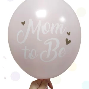 Балони "MOM TO BE" - латекс светло розово